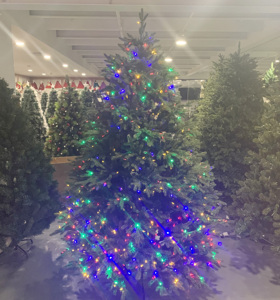 Décoration <span class=keywords><strong>de</strong></span> Noël <span class=keywords><strong>de</strong></span> luxe, <span class=keywords><strong>sapin</strong></span> <span class=keywords><strong>de</strong></span> Noël artificiel pré-éclairé <span class=keywords><strong>de</strong></span> 7 pieds - Product Image 2