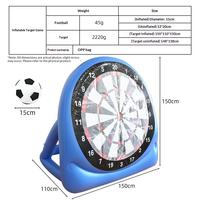 Superbe cible de fléchettes gonflable pour jeux de football, de tir au but et de tennis, avec marqueur de score, piquets de sol et système auto-agrippant 3+