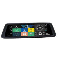 Caméra de tableau de bord avec rétroviseur, 10 pouces, dashcam, caméra de recul, ADAS, Android 4G, 10 pouces, vidéo, avec navigation gps, Karadar MT789, 1080p