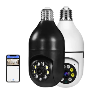 كاميرا مراقبة لاسلكية IP بدقة 1080P مع اتصال صوتي ثنائي الاتجاه وكشف الحركة وتغطية 360 درجة وتقنية PTZ وWi-Fi، طراز E27 CMOS H.265 - Product Image 1