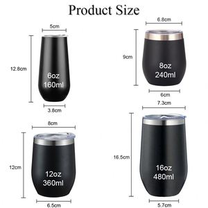 Factory Wholesale <b>Coffee</b> Tumbler with Logo 12oz 16oz Supplier Double Walled Insulated Custom Egg Shape Wine <b>Coffee</b> <b>Cup</b> Mug - Product Image 4