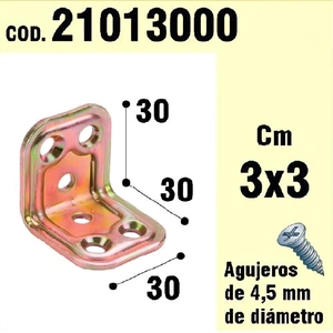 Supporto angolare in legno 30 x 30 x 30 mm. - Product Image 1