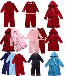 Hot Sale Kerst Matching Pyjama Peuter Fluweel Flanellen Slaapsets Volwassen Kinderen Warme Pyjama