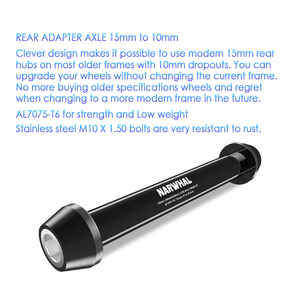 Funsea 7075 alliage adaptateur d'essieu traversant <span class=keywords><strong>BMX</strong></span> Racing 15mm 10mm moyeu arrière narval <span class=keywords><strong>BMX</strong></span> course vélo essieu accessoires de vélo - Product Image 5