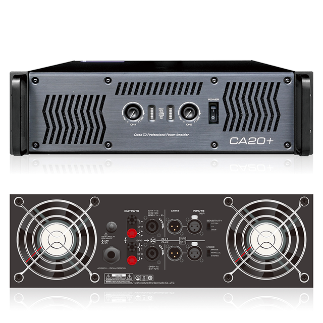CA20+professional Dual Channel 2U 3U TD Class Amplifier for High-quality Speaker Systems, High-power Audio Amplifier Stage