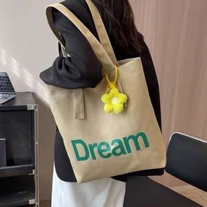 Bolsa de Mano Grande de Lona de Algodón Ecológica de Diseño, Reutilizable, Resistente, con Cierre Superior y Asas Dobles, Bolsas de Compras Promocionales - Product Image 2