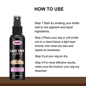 <span class=keywords><strong>Spray</strong></span> de teinte de dentelle 100ml pour perruques imperméable à l'eau brun clair brun moyen brun foncé perruque teinte de dentelle - Product Image 4