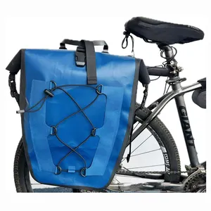 Bicycles Rear Rack Seat Trunk Large Capacity Bicycle Pannier Backpack with Shoulder Strap Bicycling Cycling Traveling Riding Bag