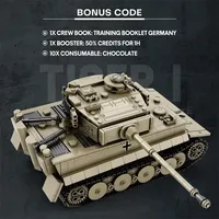 Reobrix 77031 2025 Nuevos Tanques Clásicos de la Segunda Guerra Mundial, Modelo de Tanque Pesado, Serie Militar, Ladrillos, Juguetes de Construcción DIY, Regalos para Niños, Conjuntos de Bloques de Construcción