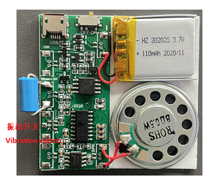 Pabrik Langsung Getaran Diaktifkan Musik MP3 IC PCB Modul Suara <span class=keywords><strong>USB</strong></span> Modul Suara Dapat Diunduh untuk Kartu Ucapan - Product Image 4