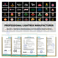 Outdoor Business Shop Sign Lumineux Circulaire LED Boîte à lumière avec cadre en aluminium pour la publicité