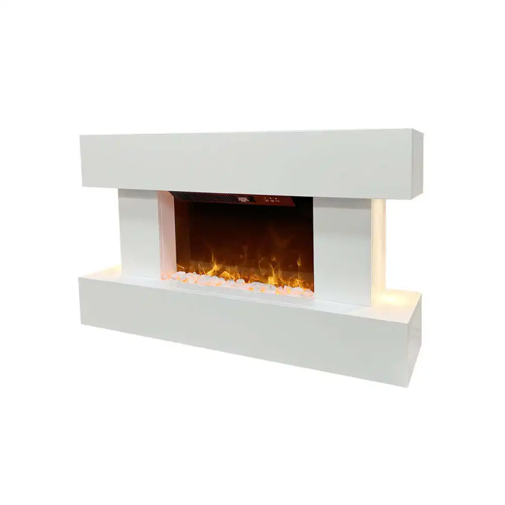 Wholesale Indoor Heating 3D Flame Led Screen Remote Control Thermostat Wall-Mounted Electric Heating Electric Fireplace