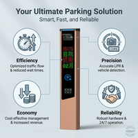 Barrière de parking KMS avec lecteur de tickets RFID IC pour aéroport, hôtel, immeuble de bureaux, entrée/sortie de parking, fonctionnement sans souci