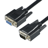 KUNCAN KC-DB9-FM D-Sub Standar DB9 Kabel Ekstensi Serial Pria Wanita 9-Pin Konektor RS232 Komunikasi Perangkat PC Modem CNC