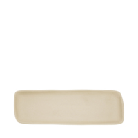 Plato Rectangular para Servir Crema, 30x10 cm