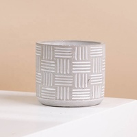 Yingyuanwang — Pots de ciment ronds, cylindre, Style rétro, pour plantes, décoration de maison, jardinière, en céramique, béton
