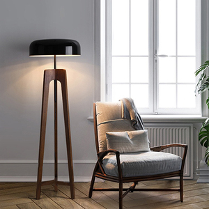 Houten Vloerlamp Nordic Creatieve Woonkamer Slaapkamer Gastenverblijf Hotelbank Naast De Verticale Vloer