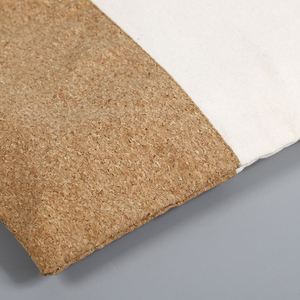Sac fourre-tout personnalisé en toile de coton recyclé et écologique avec poignées en liège pour cadeaux et shopping promotionnel - Product Image 4
