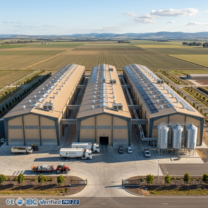 Bâtiment d'entrepôt préfabriqué <span class=keywords><strong>en</strong></span> acier galvanisé, design moderne, anticorrosion, pour usage <span class=keywords><strong>agricole</strong></span> - Product Image 1