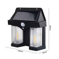 Offre Spéciale étanche LED ampoule à filament solaire appliques murales IP65 jardin extérieur avec capteur de mouvement à induction du corps humain