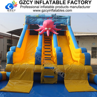Toboggan aquatique gonflable en PVC de haute qualité pour les jeux de parc aquatique et l'utilisation extérieure résidentielle avec piscine hermétique et certifié CE