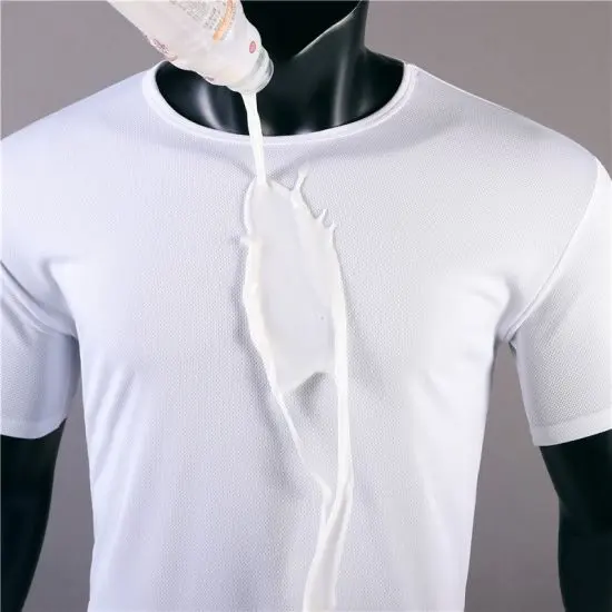 Jalofun-t-shirt manches courtes col rond pour hommes, en coton, imperméable, Logo personnalisé hydrophobe, Nano