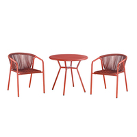 Ensemble table et chaises contemporains de style français pour restaurant, café extérieur, jardin, mobilier d'extérieur