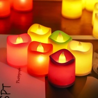 Personnalisé Coloré Home Festival Noël Halloween Ornement Décoration Sans Flamme En Plastique Électrique Lumières Pilier En Plastique LED Bougie