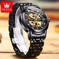 Montres pour hommes 9901, marque de luxe, montre mécanique automatique à cadran ajouré, étanche, lumineuse, pour homme, avec boîte d'origine
