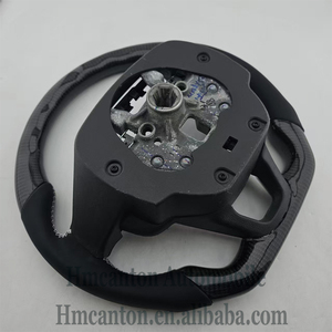 Volant de voiture en fibre de carbone et cuir lisse avec bande blanche, populaire pour Ford Mondeo - Product Image 6