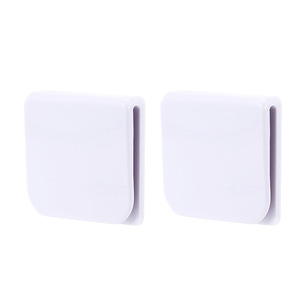 Adhesive Shower <b>Curtain</b> Clips White L Shape <b>Plastic</b> Windproof Splashproof Bathroom Use - Product Image 5