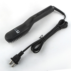 Estilizador <span class=keywords><strong>de</strong></span> <span class=keywords><strong>pelo</strong></span> eléctrico <span class=keywords><strong>de</strong></span> cerámica para hombres y alisador <span class=keywords><strong>de</strong></span> barba para hombres y peine alisador enchufe <span class=keywords><strong>de</strong></span> EE. UU. 110-240V - Product Image 2