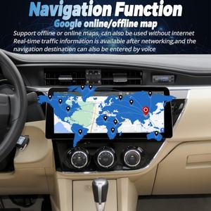 Lecteur vidéo de voiture Android 13 avec écran large de 12,3 pouces, autoradio stéréo pour Toyota Corolla 2014-2016, GPS, multimédia, Carplay, unité principale - Product Image 5