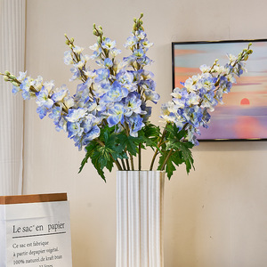 Fleurs de Delphinium de soie artificielle colorées de longue tige de haute qualité pour la décoration de mariage d'arrangement floral - Product Image 2