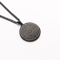 Collier coran unisexe en acier inoxydable plaqué or 18 carats avec 99 noms Allah chaîne en bambou double face bijoux islamiques musulmans