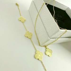 Inspire Bijoux Calligraphie Arabe Bijoux Sabr <span class=keywords><strong>Shukr</strong></span> Tawakkul Bracelet Patience Gratitude Trust Bracelet à Quatre Feuilles pour Femme - Product Image 4