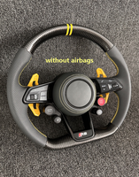 Volant personnalisé R8, cuir véritable, double marqueur d'alignement jaune, prend en charge la personnalisation sur mesure pour Audi
