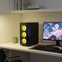 Boîtier PC de jeu personnalisé avec logo d'usine Pcooling, tour ATX avec verre trempé, boîtier de jeu pour ordinateur