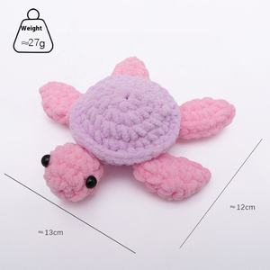 Voor Amazon Dezelfde Hand Gehaakt Afgewerkt Product Wollen Haakmateriaal Schildpadzak Met Pp Katoenen Vulling Dekbed Met Gewassen - Product Image 5