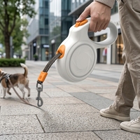 Laisse Rétractable Solide pour Animaux de Compagnie en ABS et TPR, Rotation à 360 Degrés, Freinage Rapide, Crochet Anti-Torsion, Dégagement Rapide, 5m pour la Promenade
