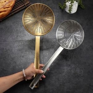 Accesorios de Cocina, Colador Profesional de Acero Inoxidable, Cuchara con Filtro de Malla, Escurridor de Orificios Grandes para Drenar Agua y Aceite Rápidamente - Product Image 4