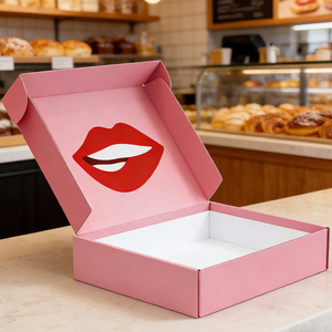 กล่องขนมพิมพ์โลโก้ตามสั่ง กล่องขนมคุกกี้เนื้อกรอบ กล่องกระดาษแข็งสีขาวย่อยสลายได้ กล่องบรรจุภัณฑ์เบเกอรี่ ขนมเนย ชีส ขนมอบ - Product Image 3