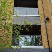 Rampe en verre sans cadre en forme de U sur mesure pour projets haut de gamme