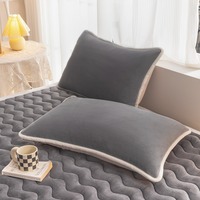 Taie d'oreiller en velours de lait personnalisable, moderne, minimaliste, anti-transpiration, matelassée, avec couche isolante pour la maison