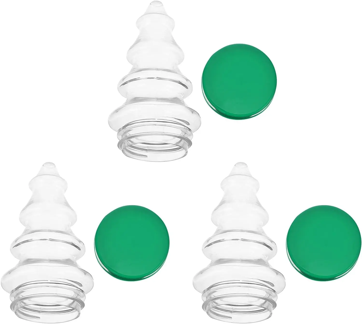 Garrafa De Doces De Árvore De Natal Com Tampa, Clear Christmas Candy Containers Fillable Christmas Tree Shape Bottle para Cookie Candy