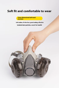 Máscara de Gas de Media Cara Económica de Silicona 6200 con Certificación CE, a Prueba de Polvo, con Diferentes Filtros y Cartuchos, Suministro Directo de Fábrica - Product Image 2