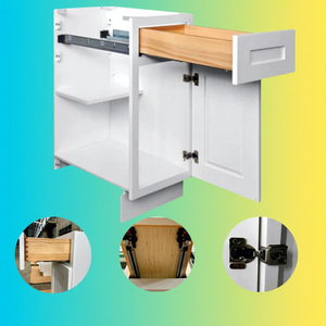 Factory Direct Sales White RTA Wood Kitchen <b>Cabinet</b> Base Dovetail With <b>Soft</b> <b>Close</b> Drawer - Product Image 1