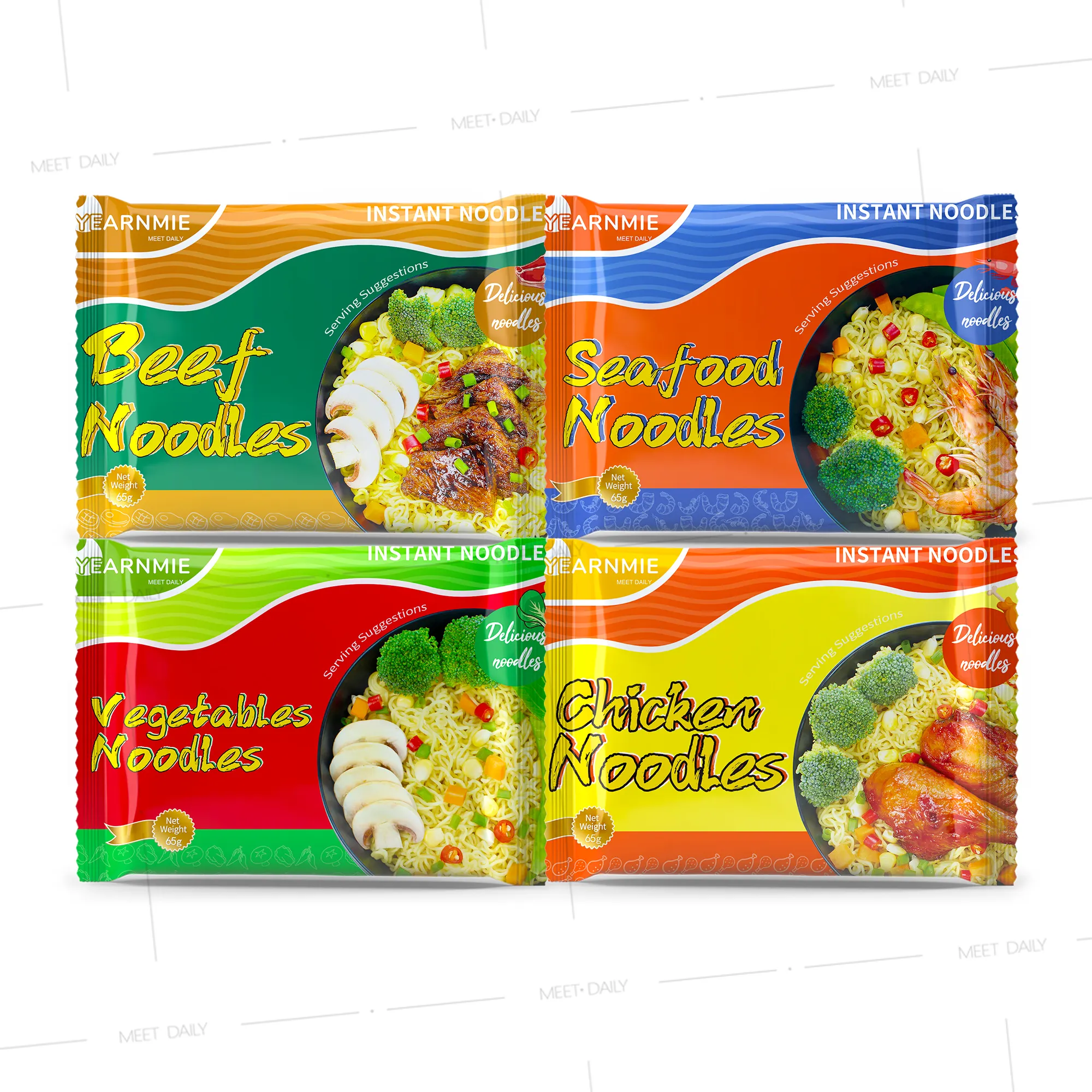 Atacado chinês halal hacramen macarrão, preço de fábrica, delicado, sopa, temperado interno, bolsa, frango, macarrão instantâneo