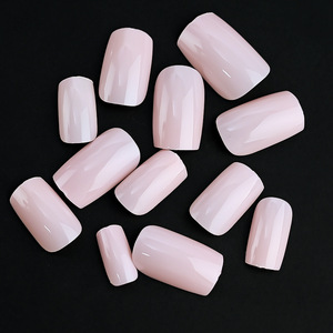 100 faux ongles carrés courts blancs pré-dessinés, couleur unie, pour la pratique de la manucure - Product Image 5
