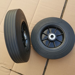 ล้อรถเข็นแบบเงียบพร้อมก้านพลาสติก ขนาด 10*2.75-113  แบบติดกาว - Product Image 1